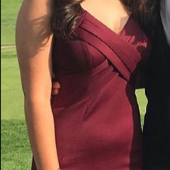 Cabernet Red prom dress - Picture 3 of 4